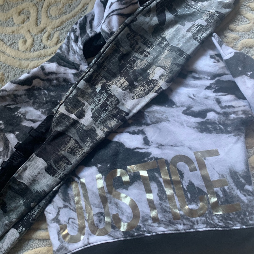 Justice Sweat hoodie & leggings outfit
